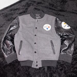 NFL Pittsburg Steelers Kids‎ Wool/Polyester Varsity Style Jacket Size 10-12